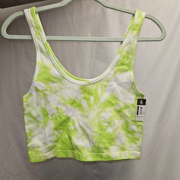 3for$25 no boundaries lime green bright green tie dye sports bra tank crop cami - Picture 4 of 7